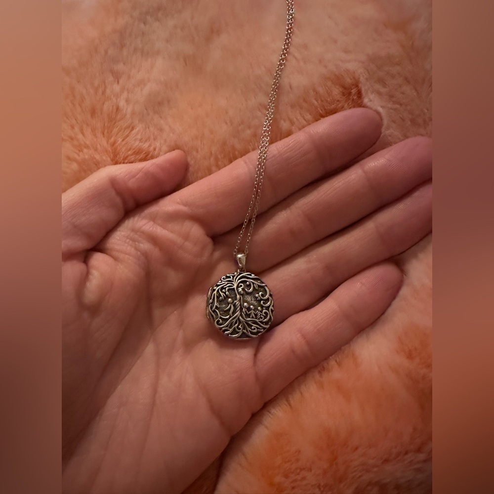 NIP Sterling Silver 925 Family Tree Locket Necklace